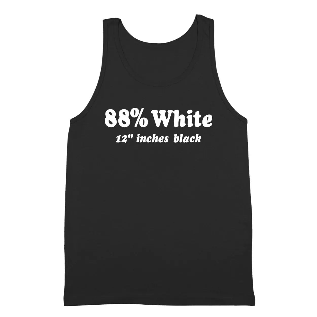 88% White 12 Inches Black - Donkey Tees T-shirt