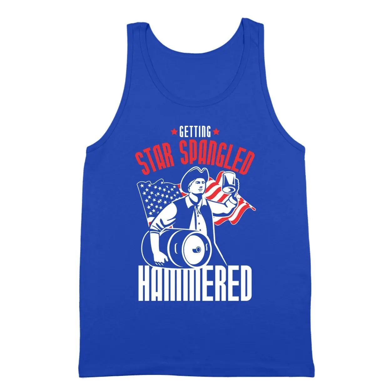 Star Spangled Hammered USA Tshirt - Donkey Tees