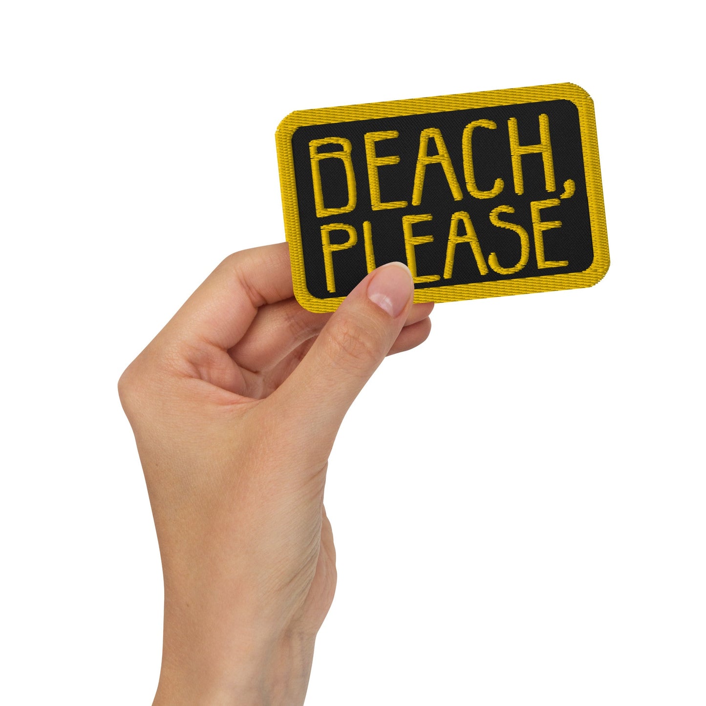 Beach, Please - Embroidered patch - Donkey Tees T-shirt