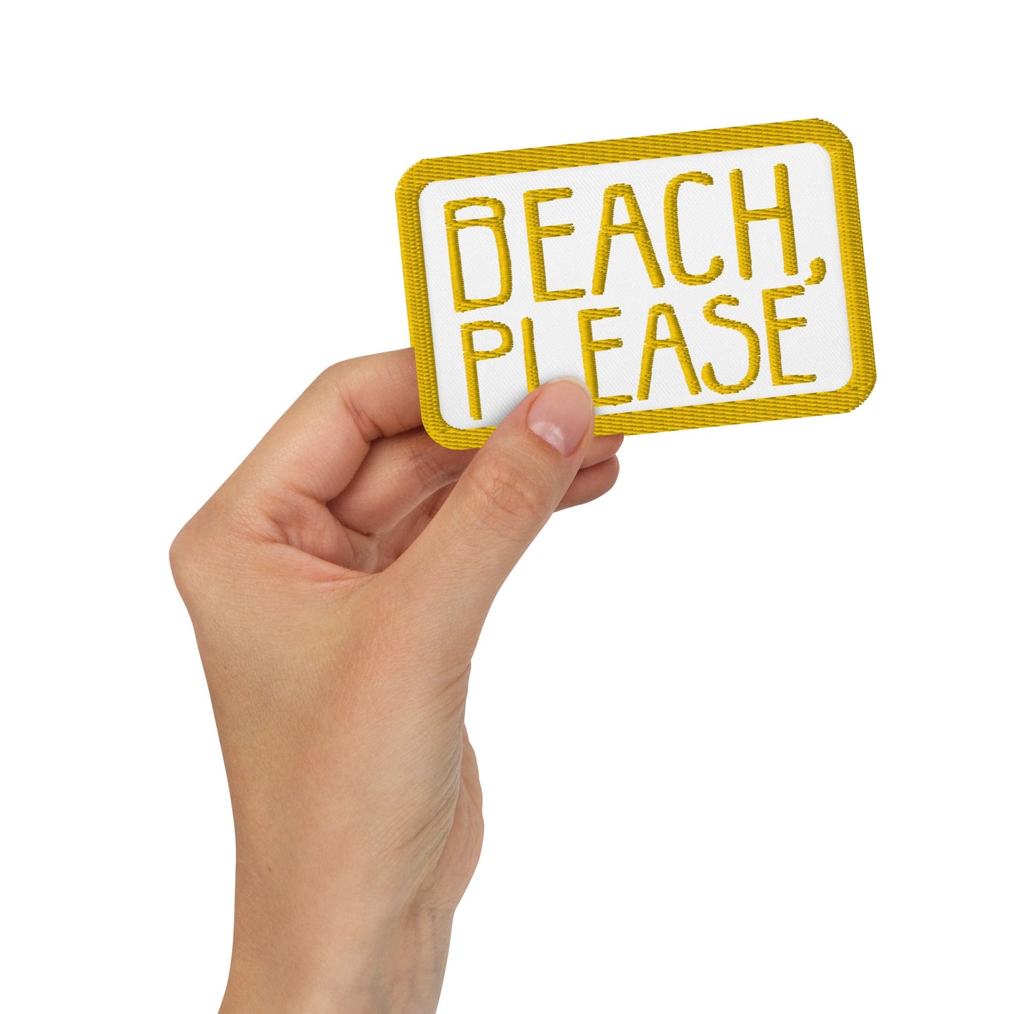 Beach, Please - Embroidered patch - Donkey Tees T-shirt