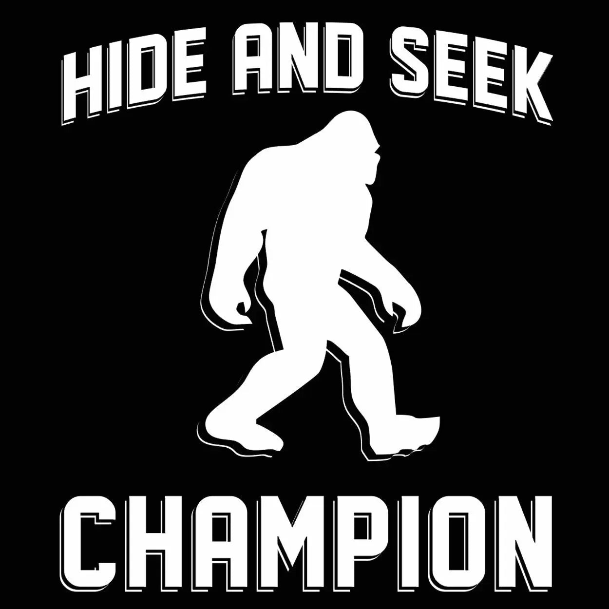 Bigfoot Hide And Seek Champion - Donkey Tees T-shirt