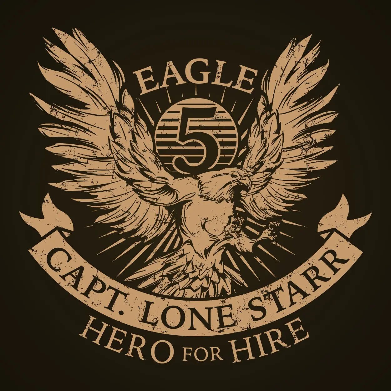 Eagle 5 Capt Lone Starr - Donkey Tees T-shirt