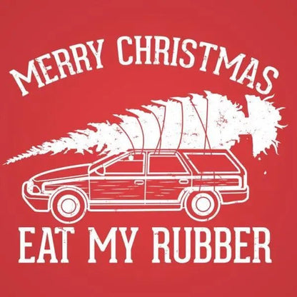 Eat My Rubber Merry Christmas - Donkey Tees T-shirt