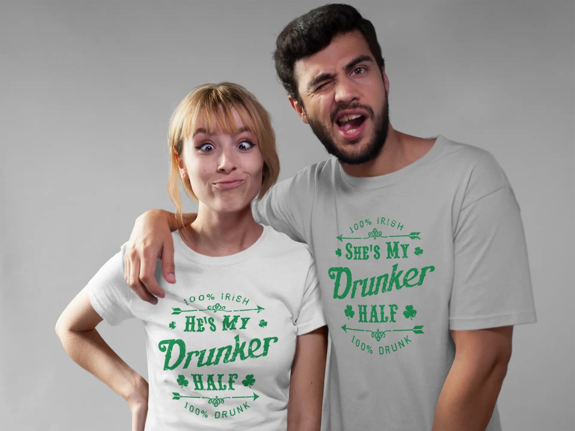 He's My Drunker Half - Donkey Tees T-shirt