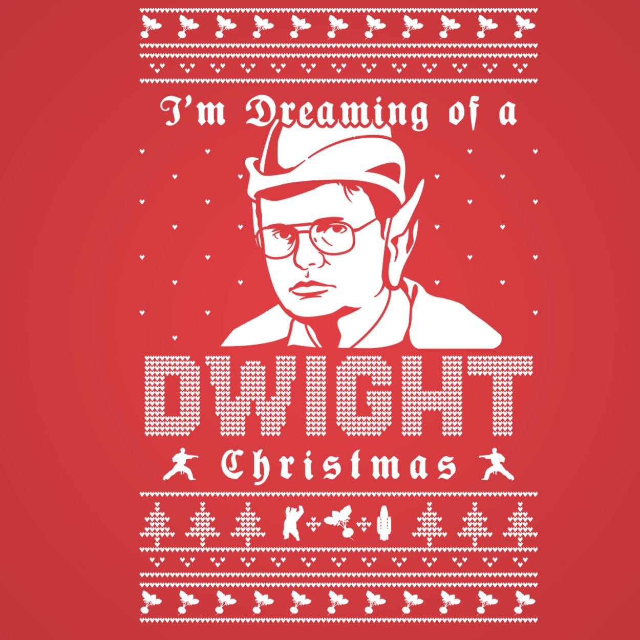 I'm Dreaming of a Dwight Christmas - Donkey Tees T-shirt