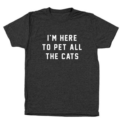 I'm Here To Pet All The Cats - Donkey Tees T-shirt