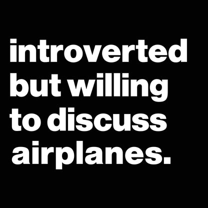 Introverted But Willing To Discuss Airplanes - Donkey Tees T-shirt