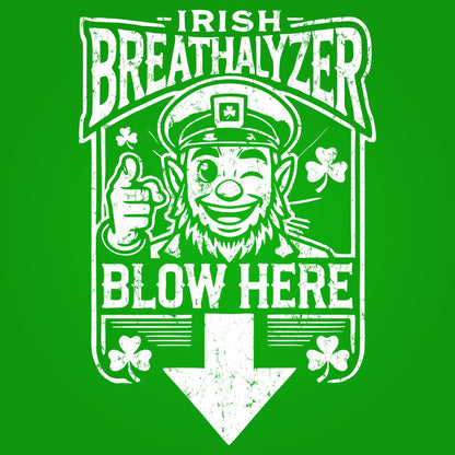 Irish Breathalyzer Blow Here - Donkey Tees T-shirt