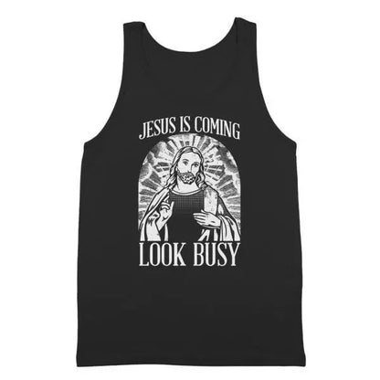 Jesus Is Coming Look Busy - Donkey Tees T-shirt