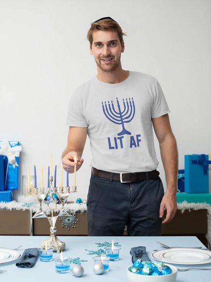 Lit AF Menorah - Donkey Tees T-shirt