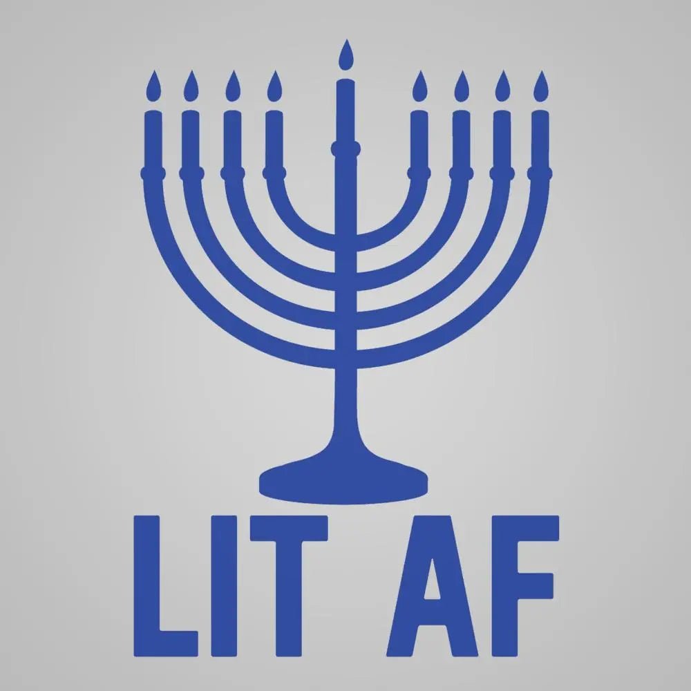 Lit AF Menorah - Donkey Tees T-shirt