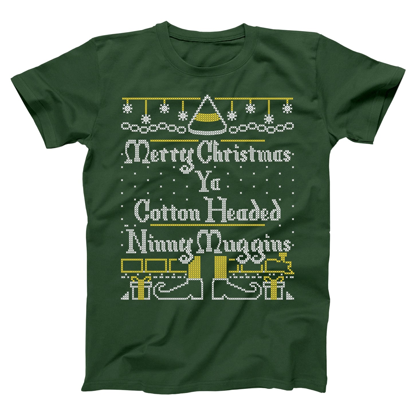 Merry Christmas Ya Cotton Heeded Ninny Muggins - Donkey Tees T-shirt