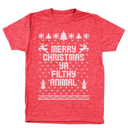 Merry Christmas Ya Filthy Animal - Donkey Tees T-shirt