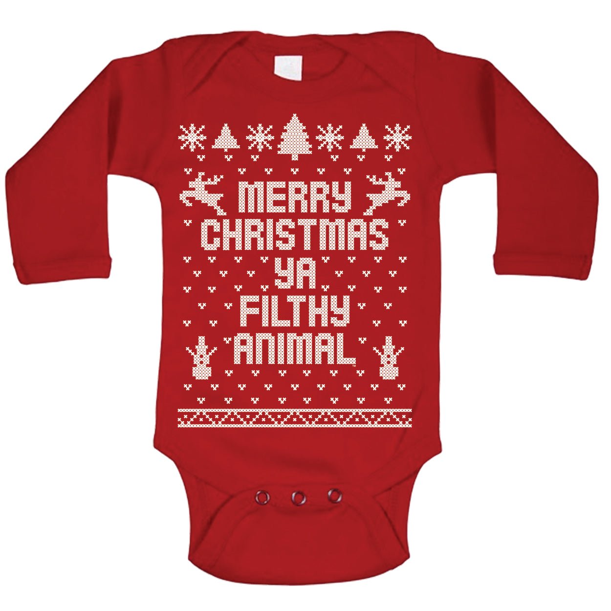 Merry Christmas Ya Filthy Animal Baby - Donkey Tees T-shirt