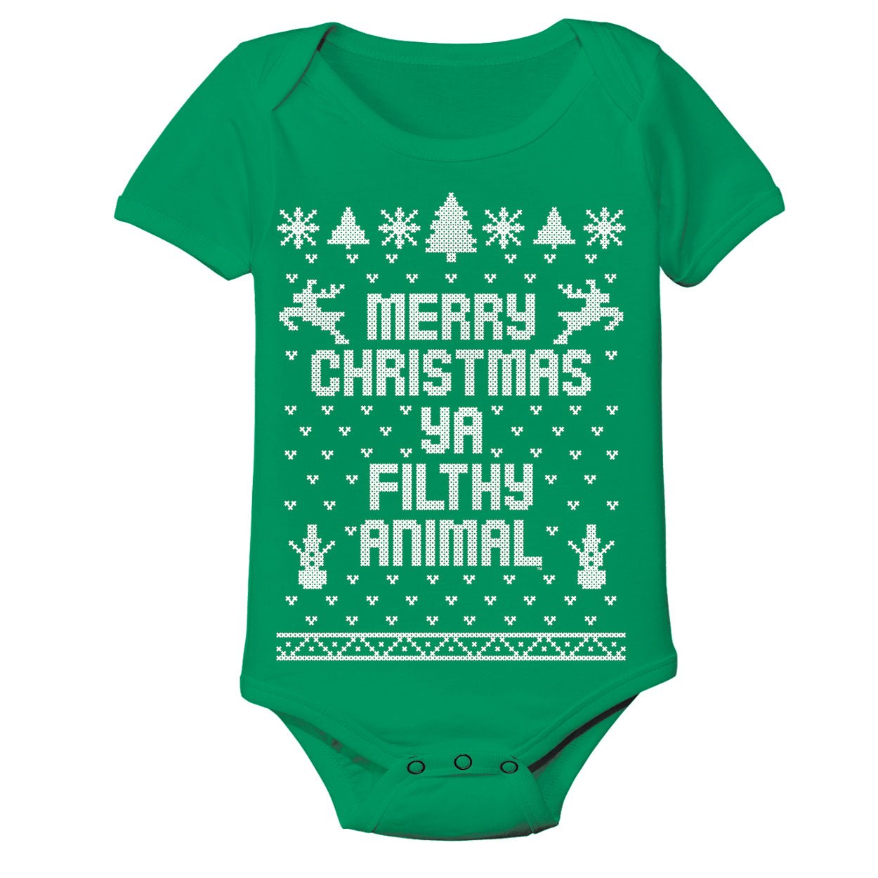 Merry Christmas Ya Filthy Animal Baby - Donkey Tees T-shirt