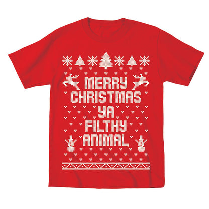 Merry Christmas Ya Filthy Animal Baby - Donkey Tees T-shirt