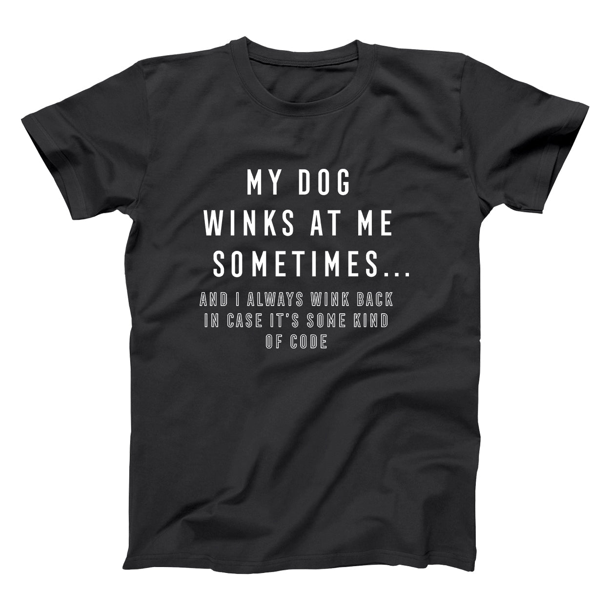 My Dog Winks At Me Sometimes - Donkey Tees T-shirt