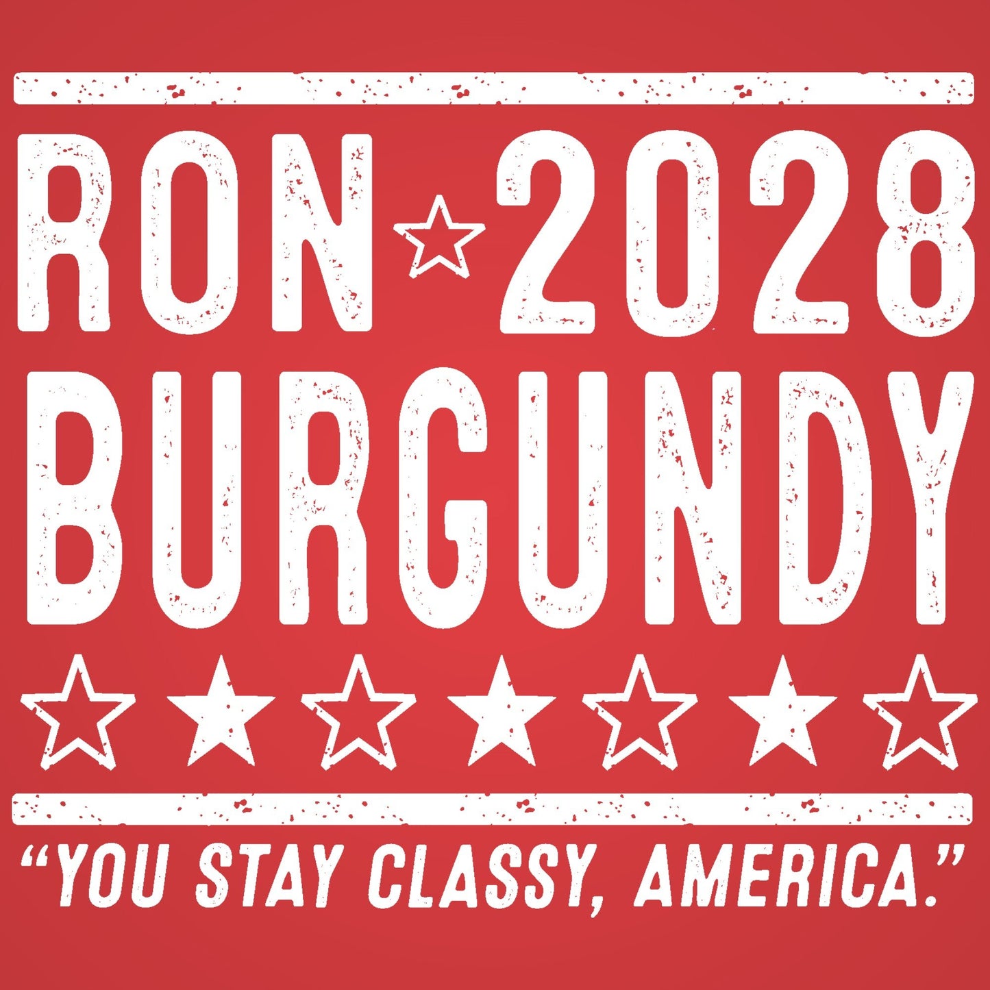 Ron Burgundy 2028 Election - Donkey Tees T-shirt