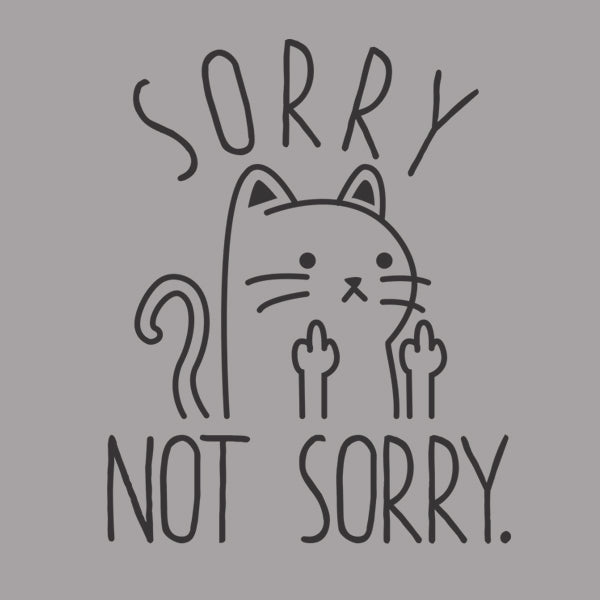 Sorry Not Sorry Cat - Donkey Tees T-shirt