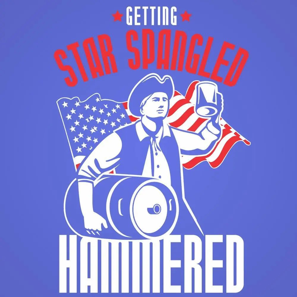 Star Spangled Hammered USA - Donkey Tees T-shirt