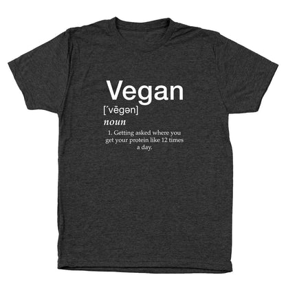 Vegan Defined By Protein - Donkey Tees T-shirt